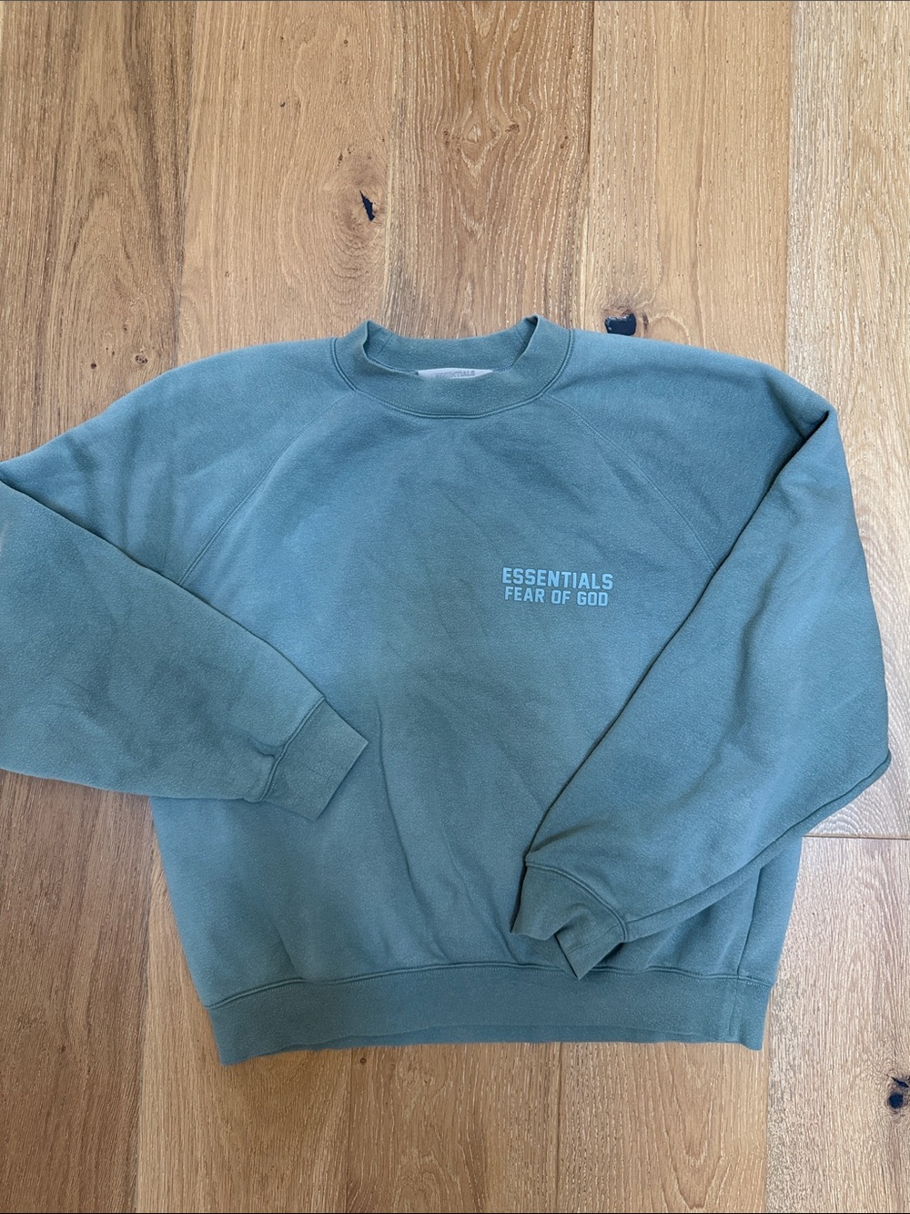 Essentials Crewneck Sweatshirt in Sage Green - Picture 2 of 9